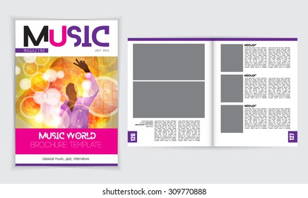 Layout magazine. Editable vector 