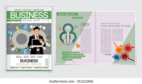 Layout magazine. Editable vector 