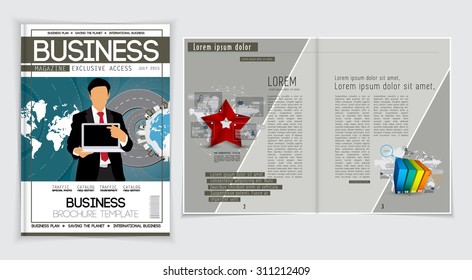 Layout magazine. Editable vector 