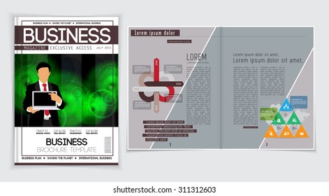 Layout magazine. Editable vector