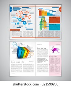 Layout magazine. Editable vector