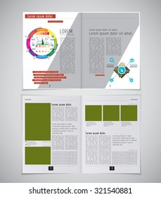 Layout magazine. Editable vector