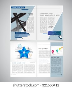 Layout magazine. Editable vector 