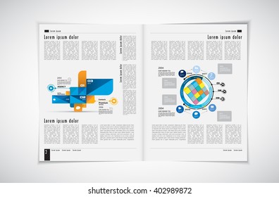 Layout magazine. Editable vector 