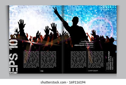 Páginas de la revista de diseño. Vector 