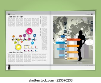 Layout magazine, vector 