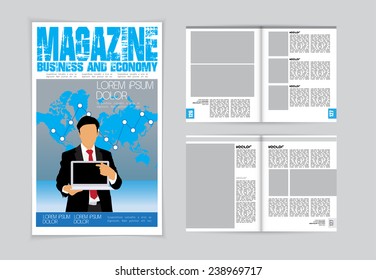 Layout magazine, vector 