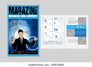 Layout magazine, vector 