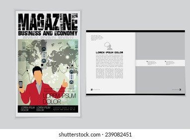 Layout magazine, vector 