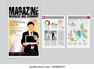 Layout magazine, vector 