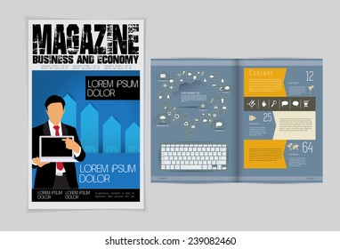 Layout magazine, vector 