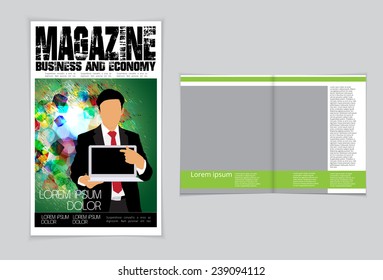 Layout magazine, vector 