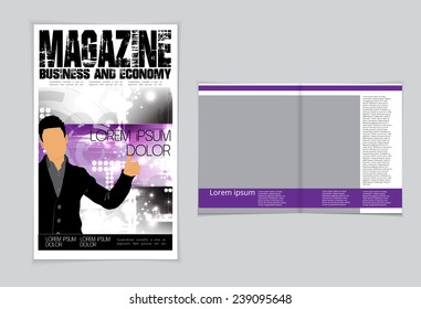 Layout magazine, vector 