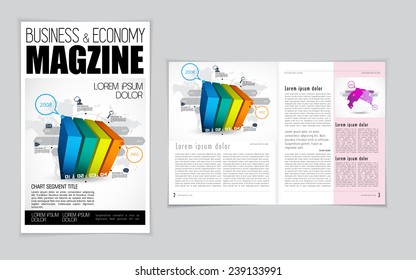 Layout magazine, vector 