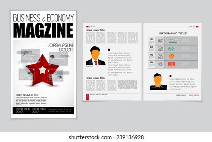 Layout magazine. Vector 