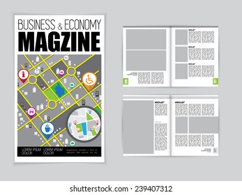 Layout magazine, vector 