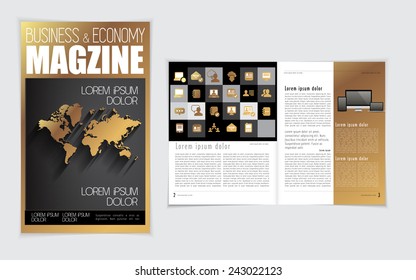 Layout magazine. Vector 