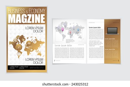 Layout magazine, vector 
