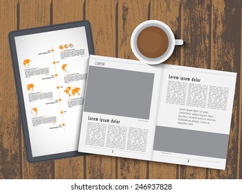 Layout magazine, vector 