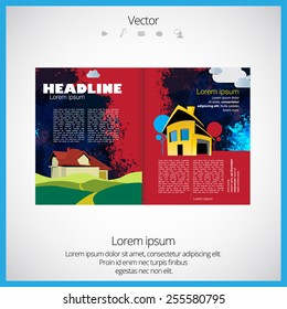 Layout magazine, vector