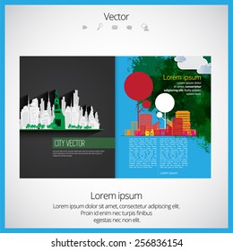 Layout magazine, vector 