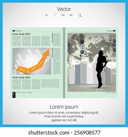 Layout magazine, vector 