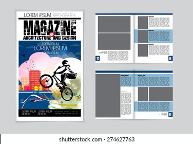 Layout magazine, vector