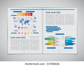 Layout magazine, vector 