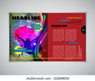 Layout magazine, vector 