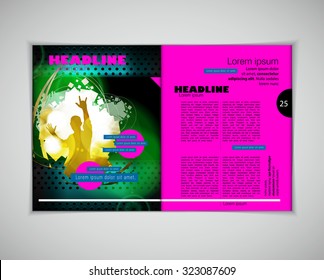 Layout magazine, vector 