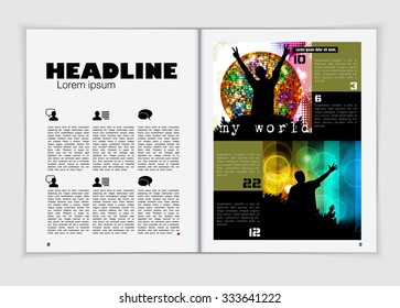 Layout magazine, vector
