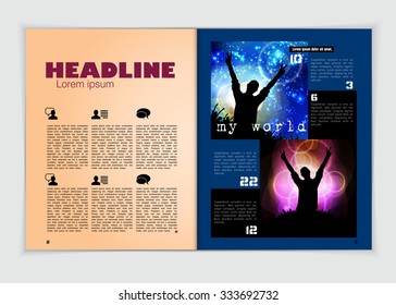 Layout magazine, vector