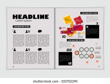 Layout magazine, vector 