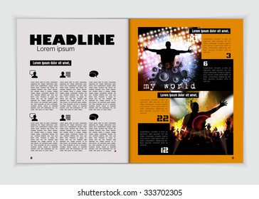 Layout magazine, vector 