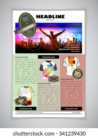 Layout magazine, vector 