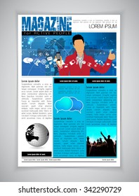 Layout magazine, vector 