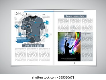 Layout magazine, vector