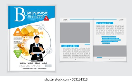 Layout magazine, vector 