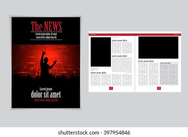 Layout magazine, vector