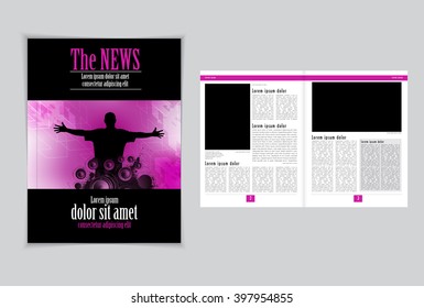 Layout magazine, vector