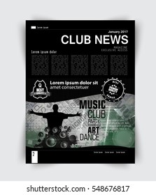 Layout magazine, vector