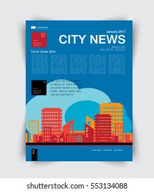 Layout magazine, vector 