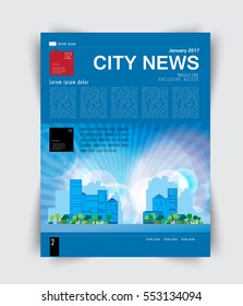 Layout magazine, vector 