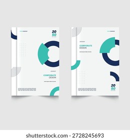 Diseño de diseño moderno informe anual cubierta de Plantilla diseño de Cartera diseño de la cubierta de negocios a4. Plantilla moderna de la cubierta del libro del tema del gráfico circular de la línea.