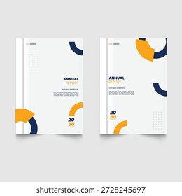 Layout modern design annual repot cover template portfolio design business cover design a4. Modern line circle chart theme book cover template.