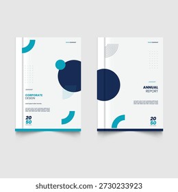 Layout modernes Design Jährliches Berichtsdeckblatt Vorlage Portfolio Design Business Cover Design a4. Moderne Linie Kreisdiagramm Thema Buchdecke Vorlage