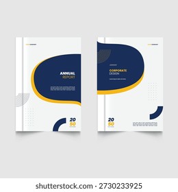 Diseño de diseño moderno informe anual cubierta Plantilla Cartera diseño de negocios cubierta diseño a4. Plantilla de portada de libro de tema de gráfico circular de línea moderna