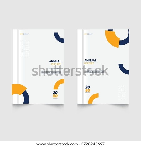 Layout modern design annual repot cover template portfolio design business cover design a4. Modern line circle chart theme book cover template.