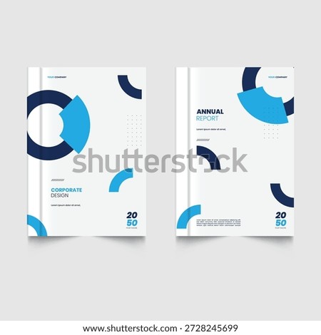 Layout modern design annual repot cover template portfolio design business cover design a4. Modern line circle chart theme book cover template.