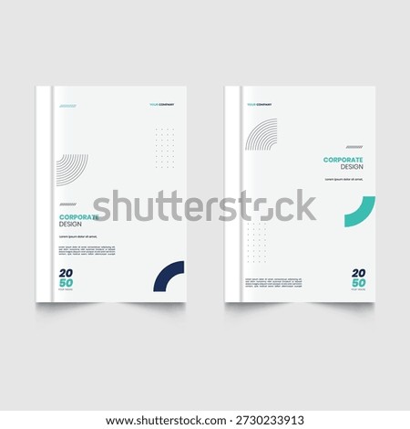 Layout modern design annual repot cover template portfolio design business cover design a4. Modern line circle chart theme book cover template